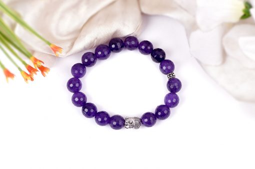 Amethyst with Buddha Bracelet - To enhance intuition and inspire creativity