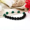 Black Agate and Green Onyx with Sphatik beads bracelet - To protect from evil eyes