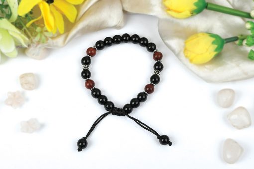 Black Agate and Red sandalwood Bracelets To Brings good luck and divine grace