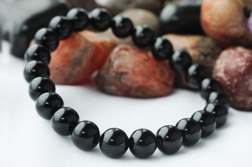 Black Agate Bracelet - For courage and success