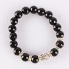 Black Agate Buddha Bracelet - For good luck and tranquility