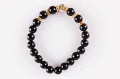 Black Agate with Buddha Bracelet - To Provides protection and courage