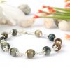 Black Cats Eye Bracelet in silver caps - To help remove fear, sorrow and obstacles from life