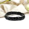 Black Jade Bracelet - Square Beads - For protection from illness, fear and negativity