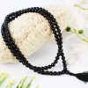 Black Jade Faceted Necklace Mala For protection from negativity and brings good fortune