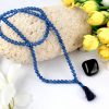 Blue Jade Round Necklace Mala To enhances creativity and wisdom