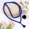 Blue Onyx Round Necklace Mala For strength and confidence