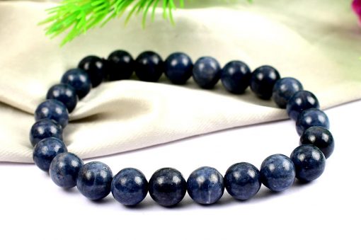 Round Blue Sapphire Stone Bracelet