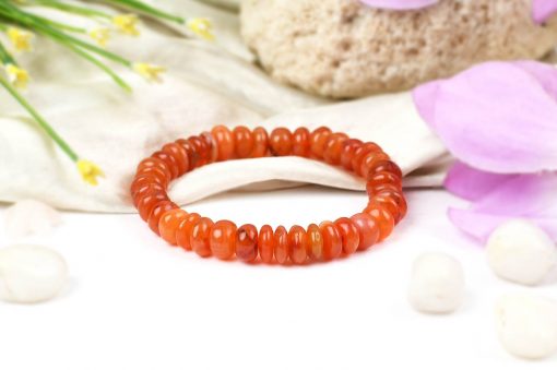 Carnelian Bracelet - Elliptical Beads - For self-worth and satisfaction