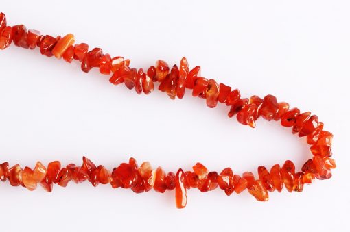 Carnelian Necklace - Uncut beads - For confidence and happiness