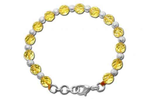 Citrine Faceted Bead Bracelet - To manifest your goals and attracts abundance