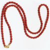 Coral Necklace - gold polished silver chakris