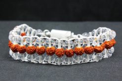 Crystal Rudraksha wrist Bracelet - For peace of mind and coolness to the body