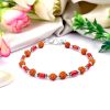 Cylindrical Coral with Rudraksha Beads Bracelet - For Strengthens will power and gives energy to face challenges in life