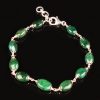 Emerald Bracelet in silver caps to overcome difficult & challenging situation