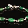 Emerald Bracelet in silver caps to overcome difficult & challenging situation