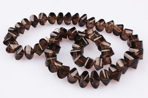 Smoky Quartz Faceted Beads Necklace - For alleviating panic attacks, anxiety, and nightmares