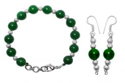 Green Onyx Bracelet and Earrings set - To promotes love, trust and reliability