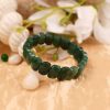 Green Jade Faceted Bracelet - II