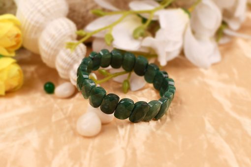 Green Jade Faceted Bracelet - II