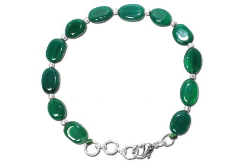 Green Onyx Oval Bracelet - D3 - To relieves stress & strengthens bone marrow