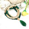 Green Onyx and Tulsi Beads Necklace - To relieves stress and enhances inner strength