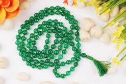 Green Onyx Faceted Necklace Mala - For building relationships and for spiritual growth