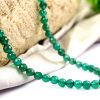 Green Onyx Faceted Necklace Mala - For building relationships and for spiritual growth