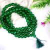 Green Onyx Faceted Necklace Mala - For building relationships and for spiritual growth