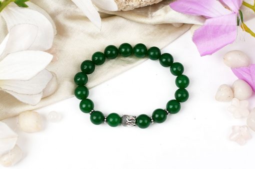 Green Onyx with Buddha Bracelet - to protect evil eyes and relieves stress