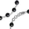 Hematite Bracelet in pure silver flower caps - To brings calmness, balance and clarity