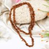 Hessonite Gomed Necklace - Uncut Beads to strengthens self-confidence