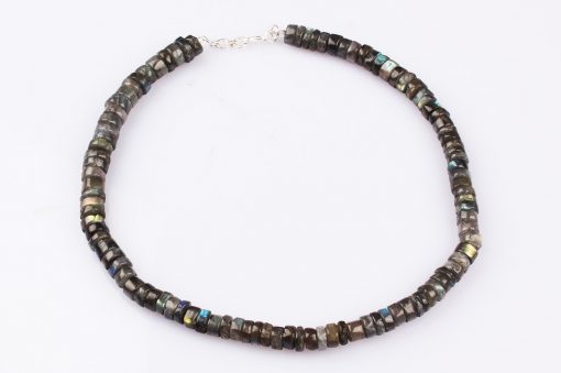 Labradorite Washer Shape Necklace