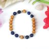 Lapis Lazuli and White Sandal Beads bracelet - for increasing awareness and spiritual connection