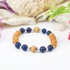 Lapis Lazuli and White Sandal Beads bracelet - for increasing awareness and spiritual connection