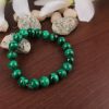 Malachite Bracelet in Round Beads To eliminates shyness