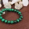 Malachite Bracelet in Round Beads To eliminates shyness