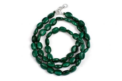 Malachite Oval Necklace Mala - For expression of feelings & eliminates shyness