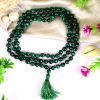 Malachite Round Necklace Mala to promotes the expression of feelings and eliminates shyness