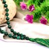 Malachite Round Necklace Mala to promotes the expression of feelings and eliminates shyness