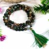 Moss Agate Necklace Mala For emotional peace and stability