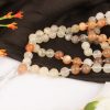 Moonstone Multicolor Round Necklace