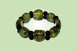 Multicolor Agate Bracelet - Cushion Round beads - For energy of strength, power and courage