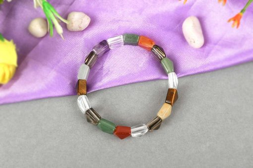 Navratna Gemstone Bracelet - Square beads to eliminates misery