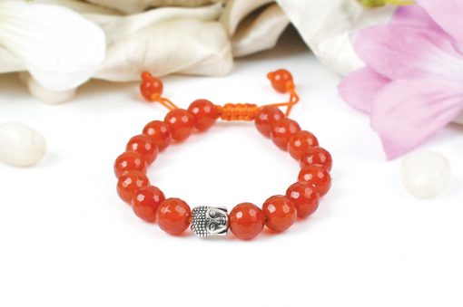 Orange Carnelian with Buddha Bracelet To increase motivation and energy