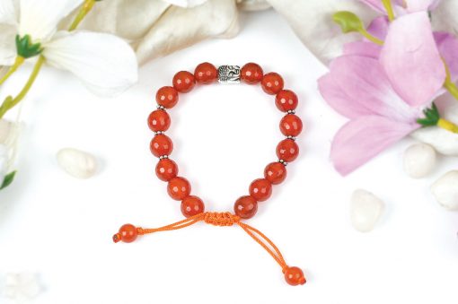 Orange Carnelian with Buddha Bracelet To increase motivation and energy