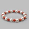 Pearl and Coral bead Bracelet To calms emotions and increases peace of mind