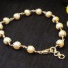 Pearl Bracelet in pure silver flower caps - To improve self-esteem