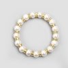 Pearl Bracelet with gold polish chakri For strengthens mental faculties