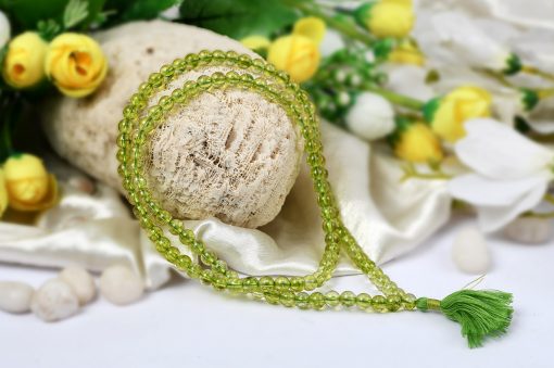 Peridot Round Necklace Mala